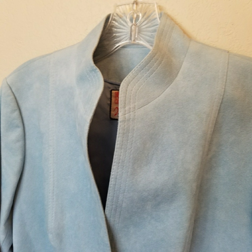 Vintage Johnson Dong Tailored Soft Blue Jacket